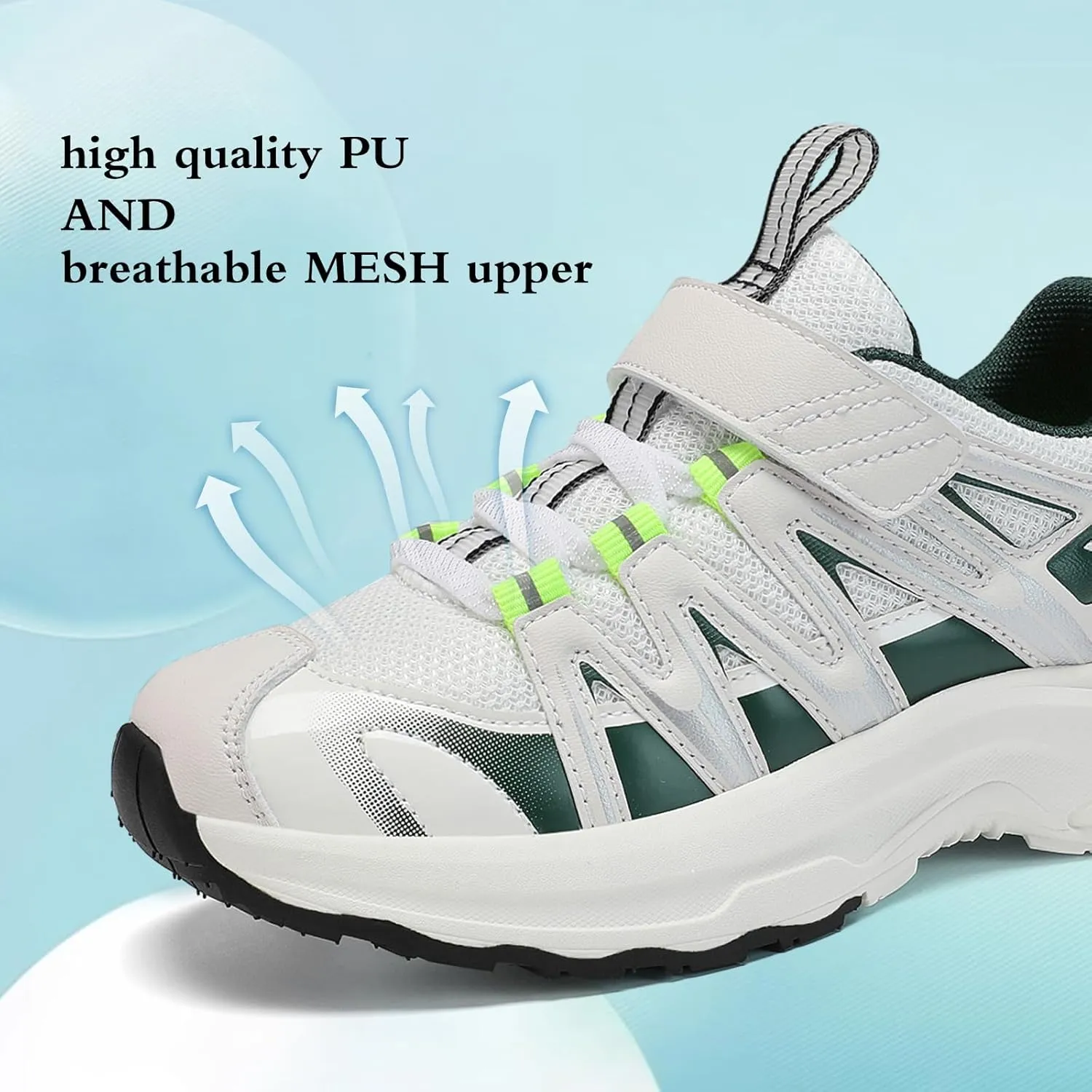 JMFCHI Kids Sneakers Boys Girls Tennis Running Shoes Outdoor Hiking Sneaker for Boys Athletic Breathable