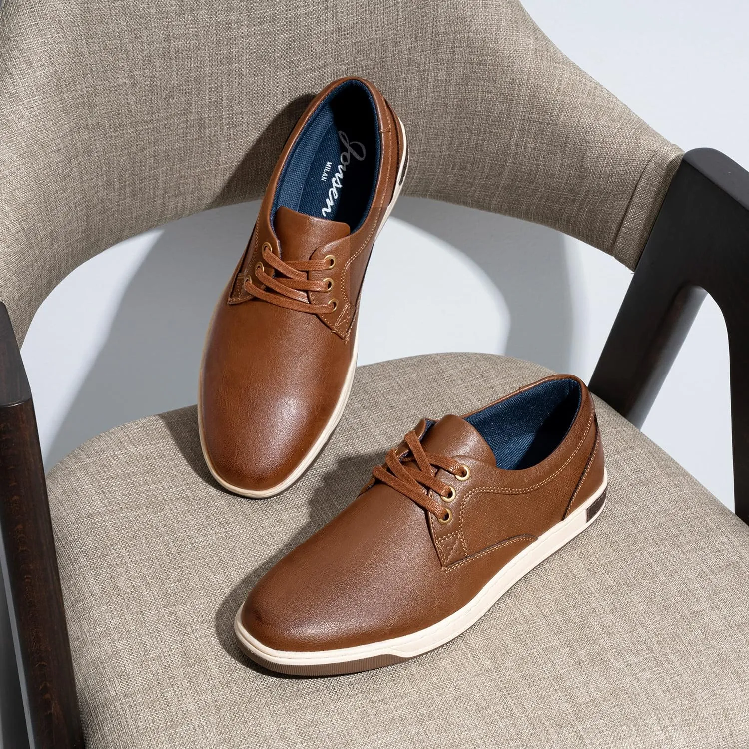Jousen Men's Fashion Sneakers Classic Retro Casual Shoes for Men Breathable Business Dress Sneaker