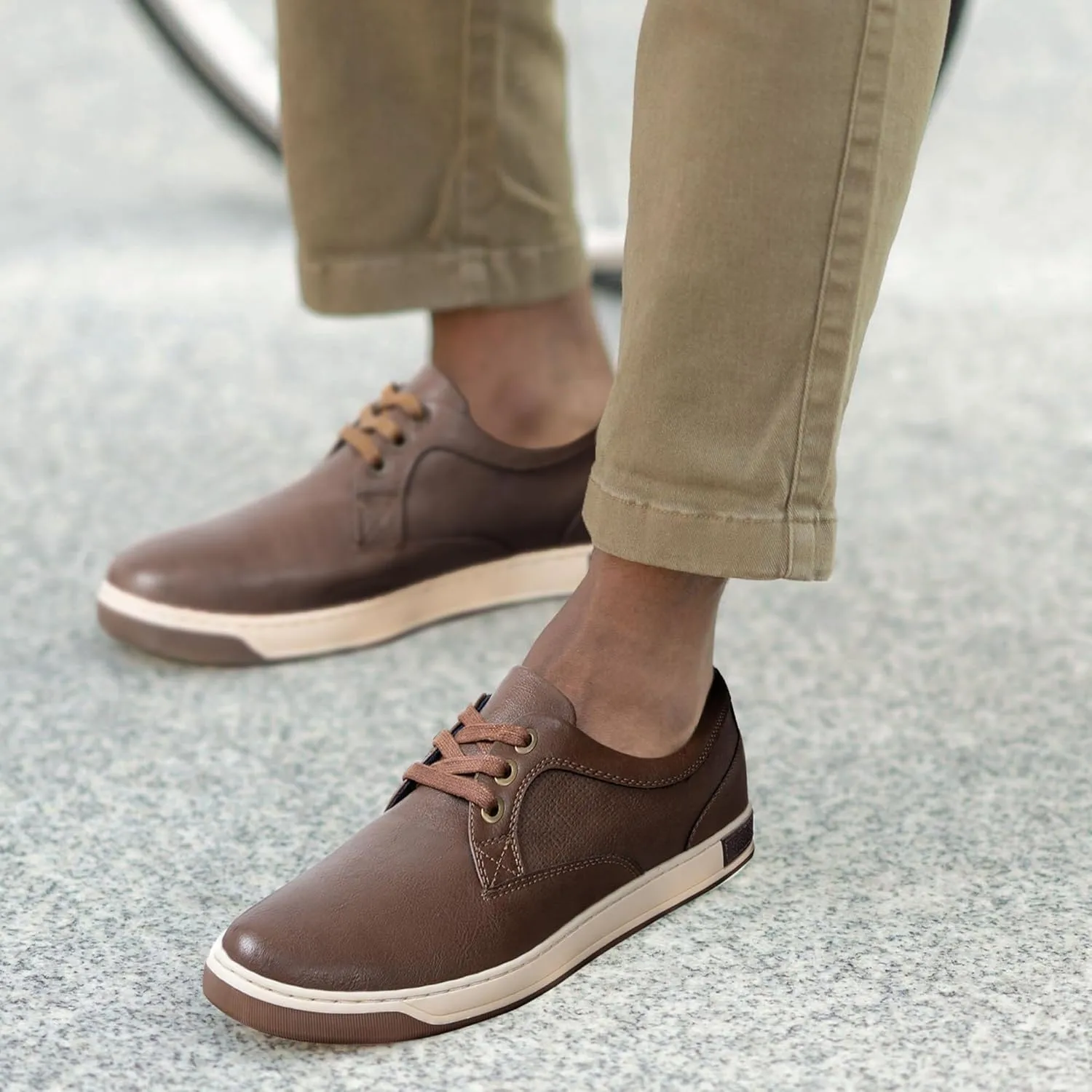 Jousen Men's Fashion Sneakers Classic Retro Casual Shoes for Men Breathable Business Dress Sneaker