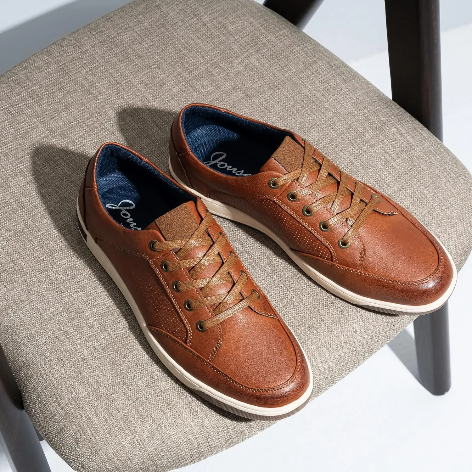 Jousen Men's Fashion Sneakers Classic Retro Casual Shoes for Men Breathable Business Dress Sneaker