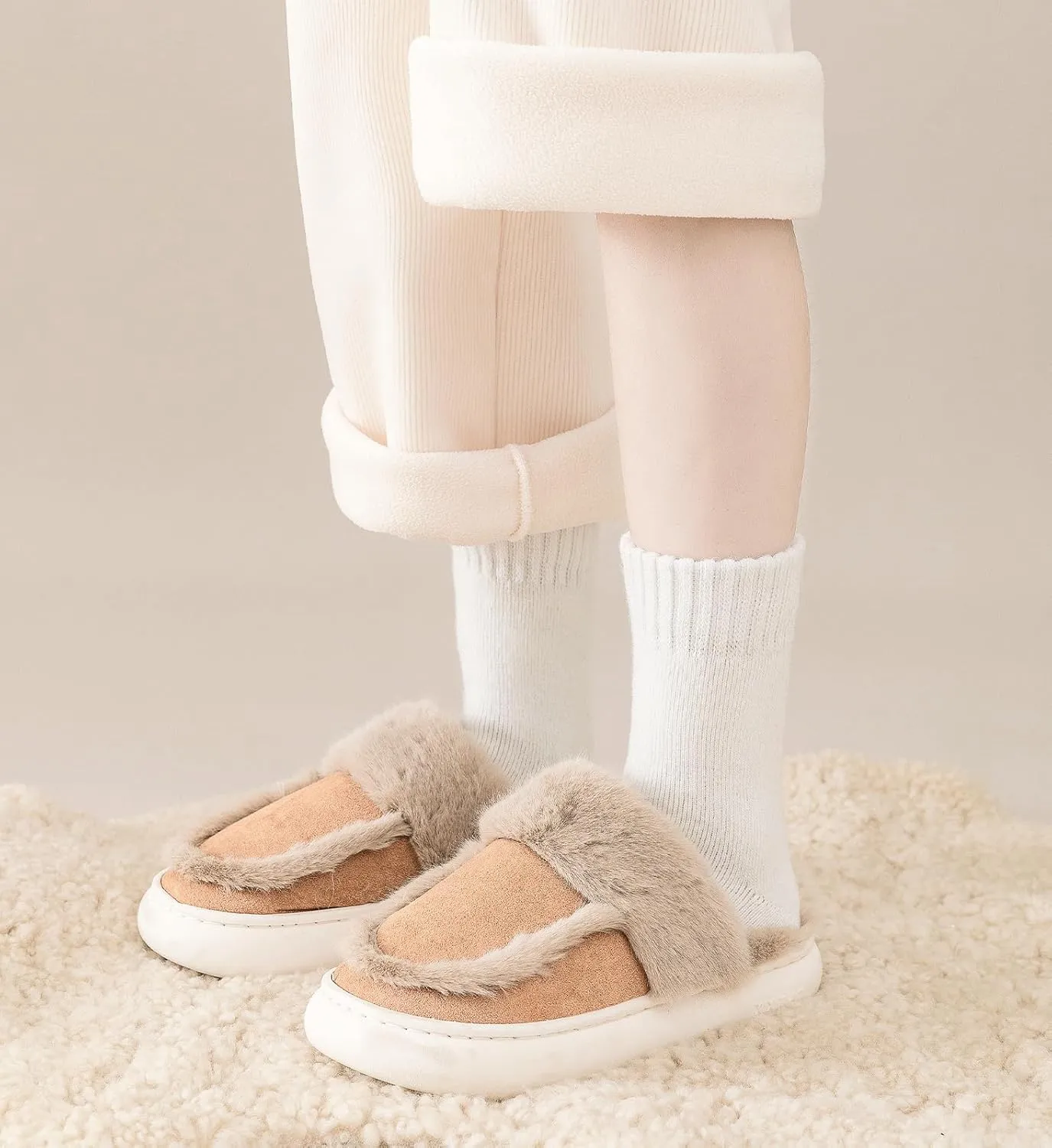 KANAV 7 Pairs Warm Winter Socks for Women Thick Thermal Boot Socks Comfy Slouchy Fuzzy Slipper Socks Cozy Chunky Ankle Socks