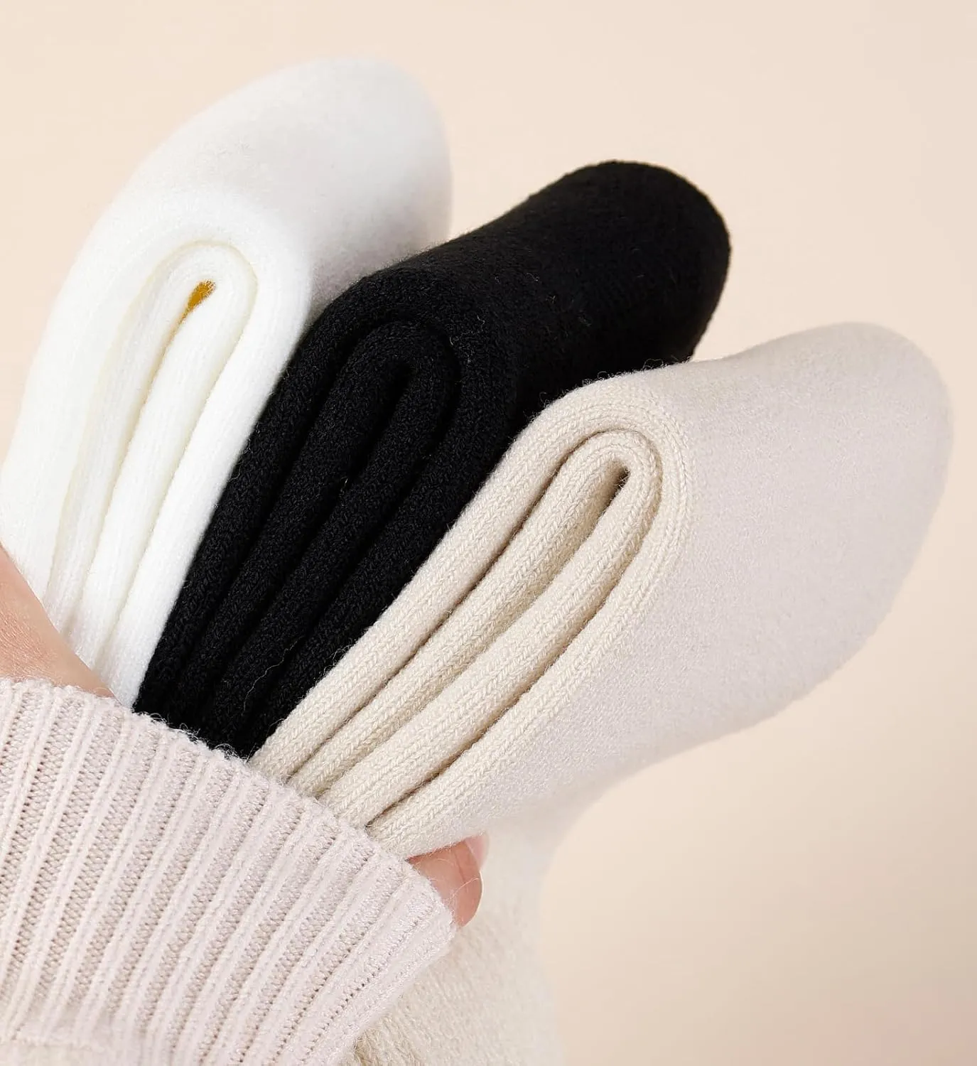 KANAV 7 Pairs Warm Winter Socks for Women Thick Thermal Boot Socks Comfy Slouchy Fuzzy Slipper Socks Cozy Chunky Ankle Socks