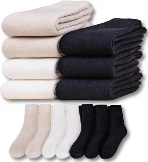 KANAV 7 Pairs Warm Winter Socks for Women Thick Thermal Boot Socks Comfy Slouchy Fuzzy Slipper Socks Cozy Chunky Ankle Socks