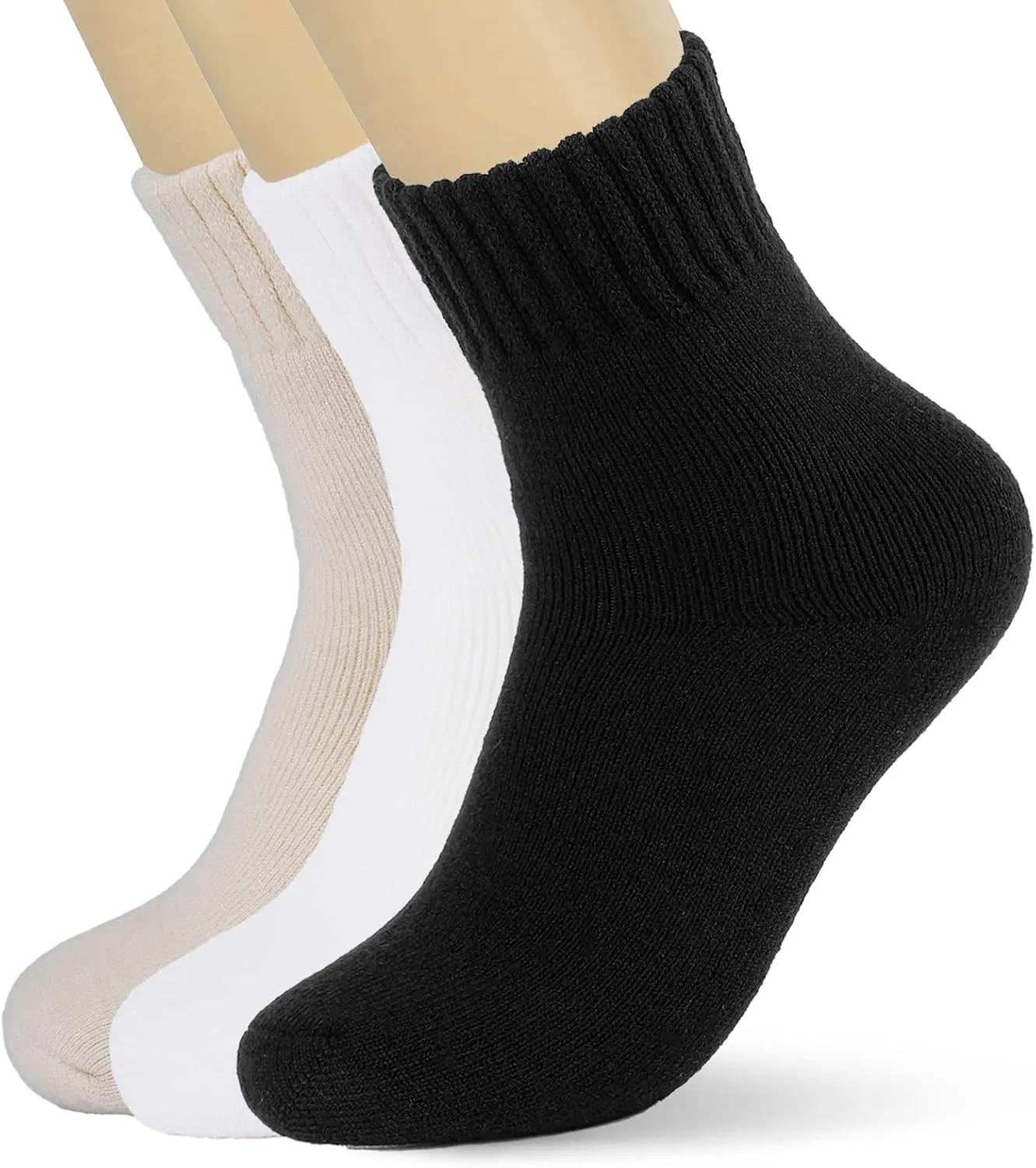 KANAV 7 Pairs Warm Winter Socks for Women Thick Thermal Boot Socks Comfy Slouchy Fuzzy Slipper Socks Cozy Chunky Ankle Socks