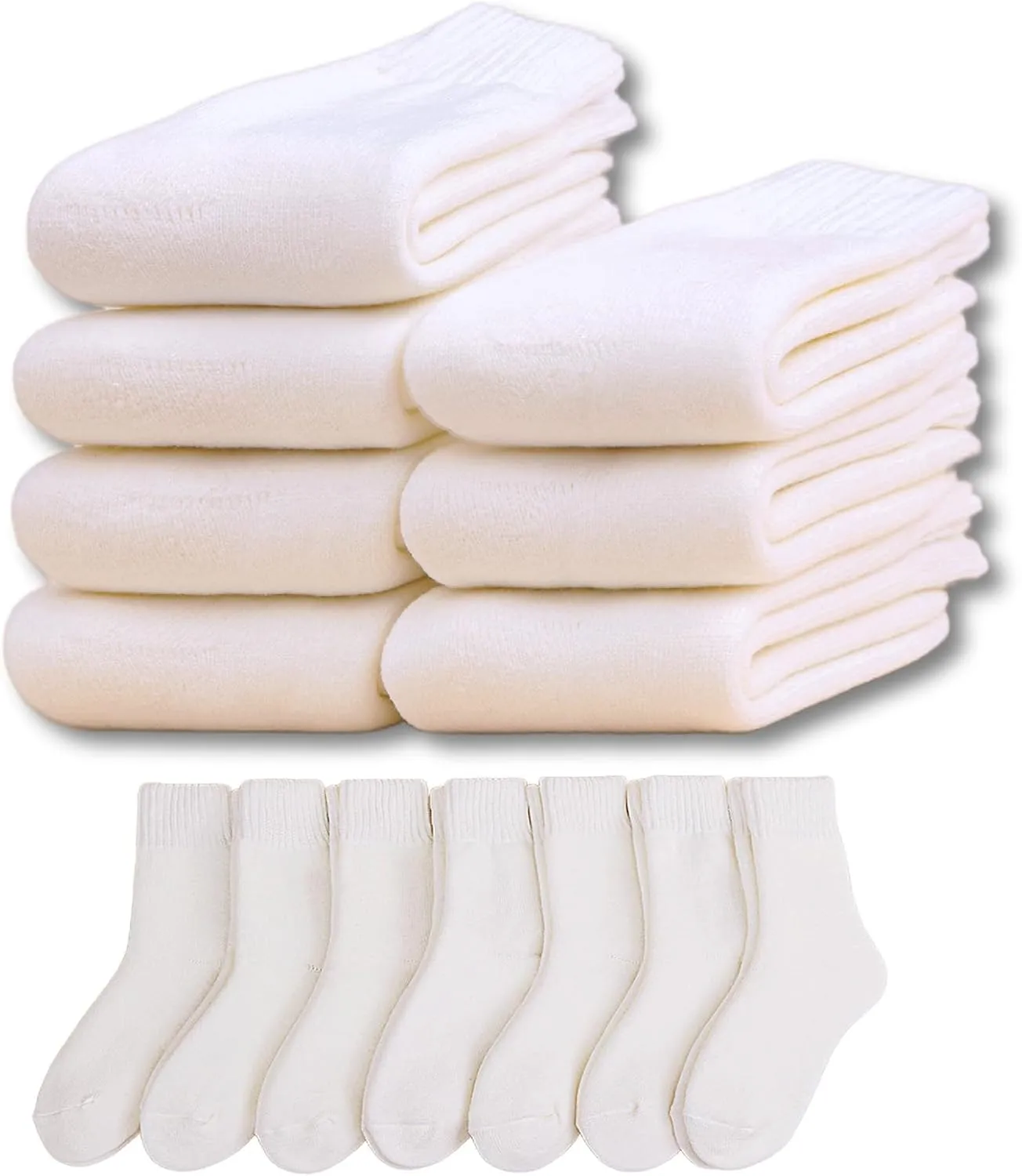 KANAV 7 Pairs Warm Winter Socks for Women Thick Thermal Boot Socks Comfy Slouchy Fuzzy Slipper Socks Cozy Chunky Ankle Socks