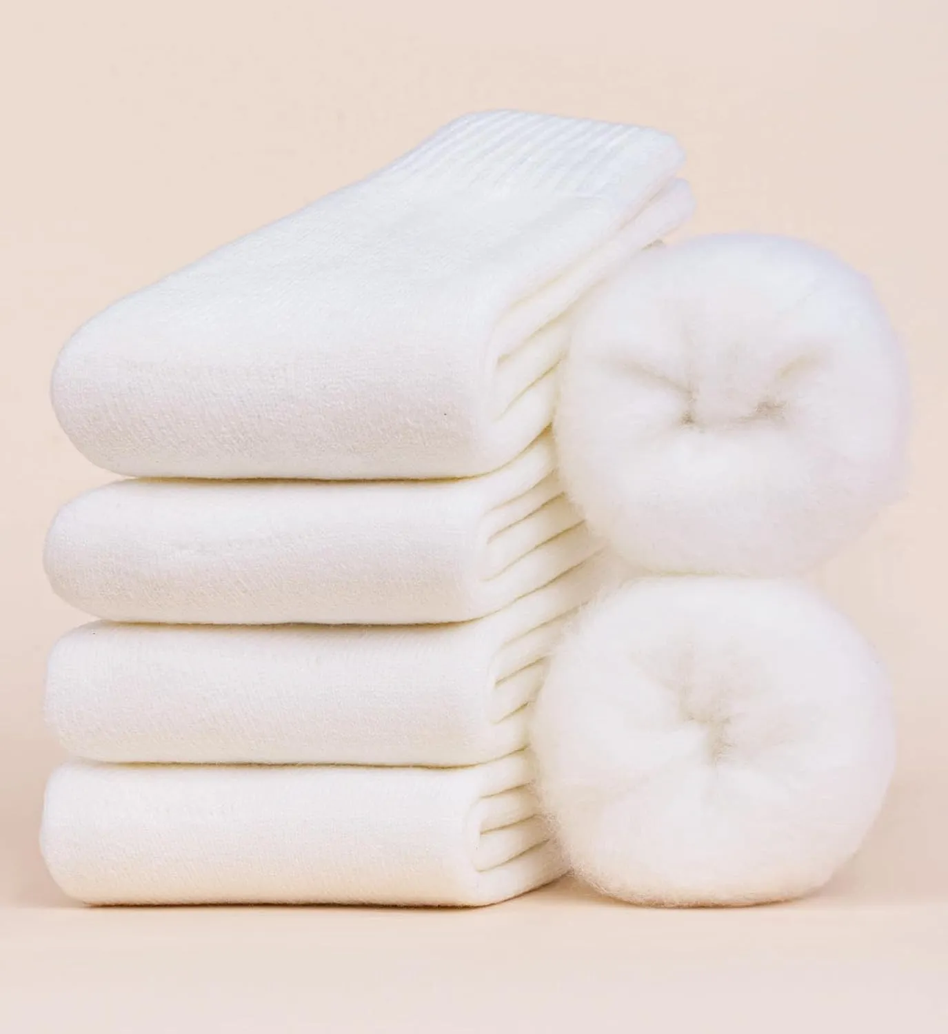 KANAV 7 Pairs Warm Winter Socks for Women Thick Thermal Boot Socks Comfy Slouchy Fuzzy Slipper Socks Cozy Chunky Ankle Socks