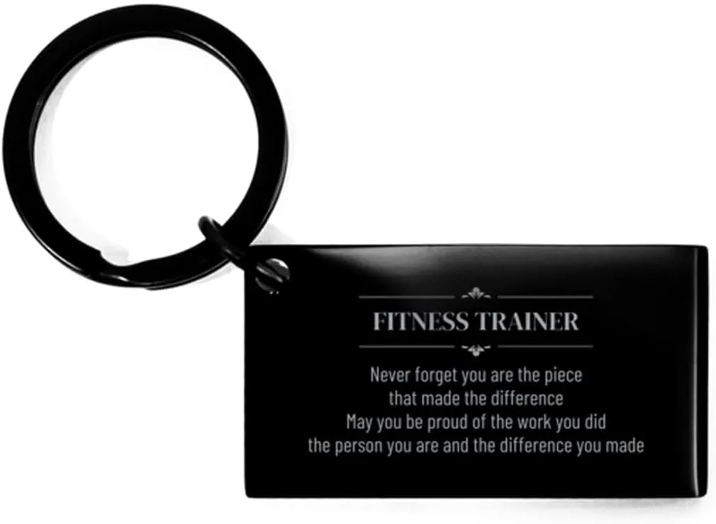 Keepsake Fitness Trainer Leaving Gifts, Keychain for Fitness Trainer Appreciation Gifts, Librarian Never forget you are the piece that made the difference, Graduation Birthday Christmas Idea for