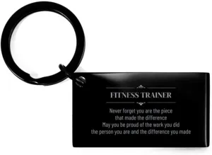 Keepsake Fitness Trainer Leaving Gifts, Keychain for Fitness Trainer Appreciation Gifts, Librarian Never forget you are the piece that made the difference, Graduation Birthday Christmas Idea for