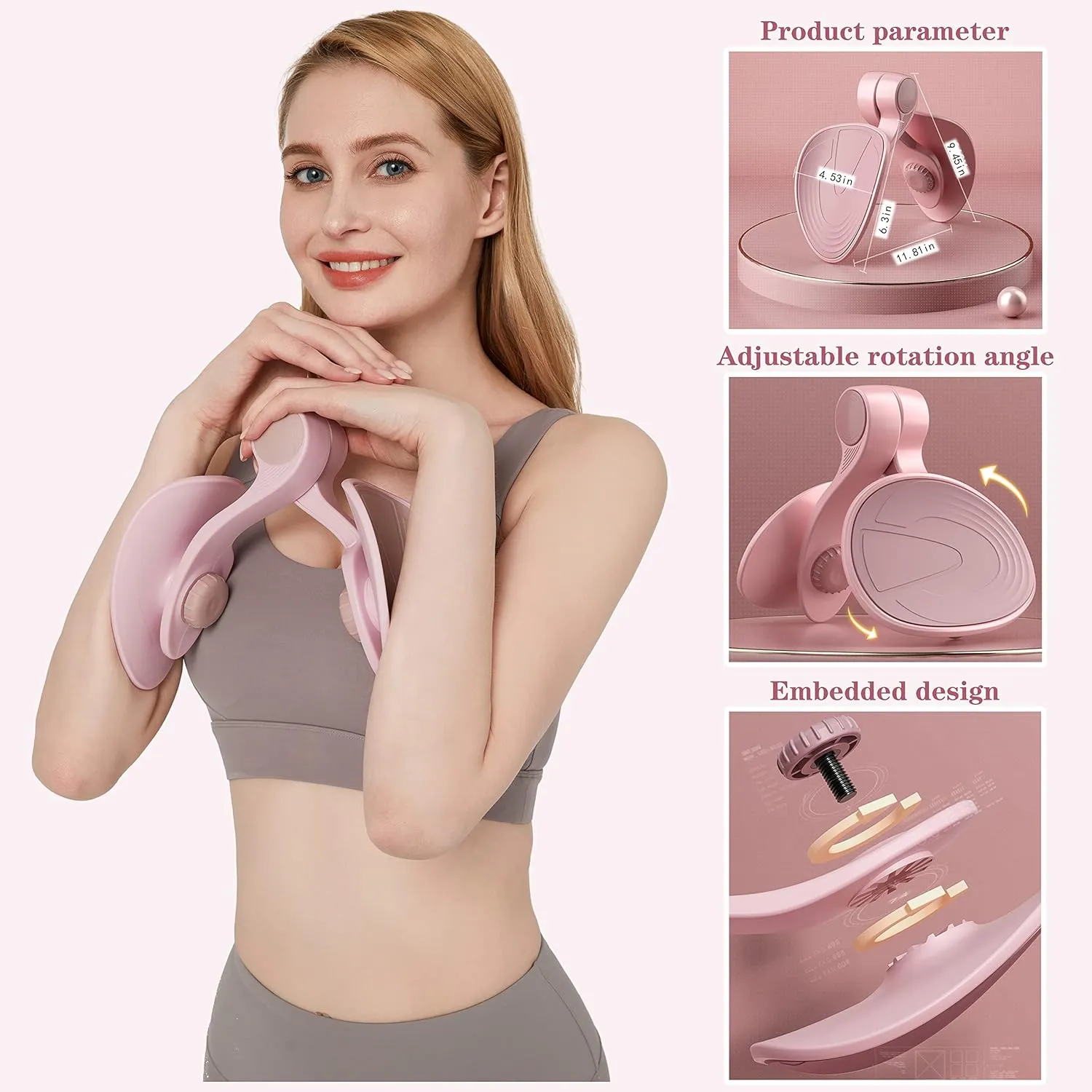 Kegel Sports Products/Female Thigh Master/Thigh Trainer/Pelvic Floor Muscle Trainer/Inner Thigh Toner/Postpartum Rehabilitation Pelvic Floor/Family Fitness Sports Equipment