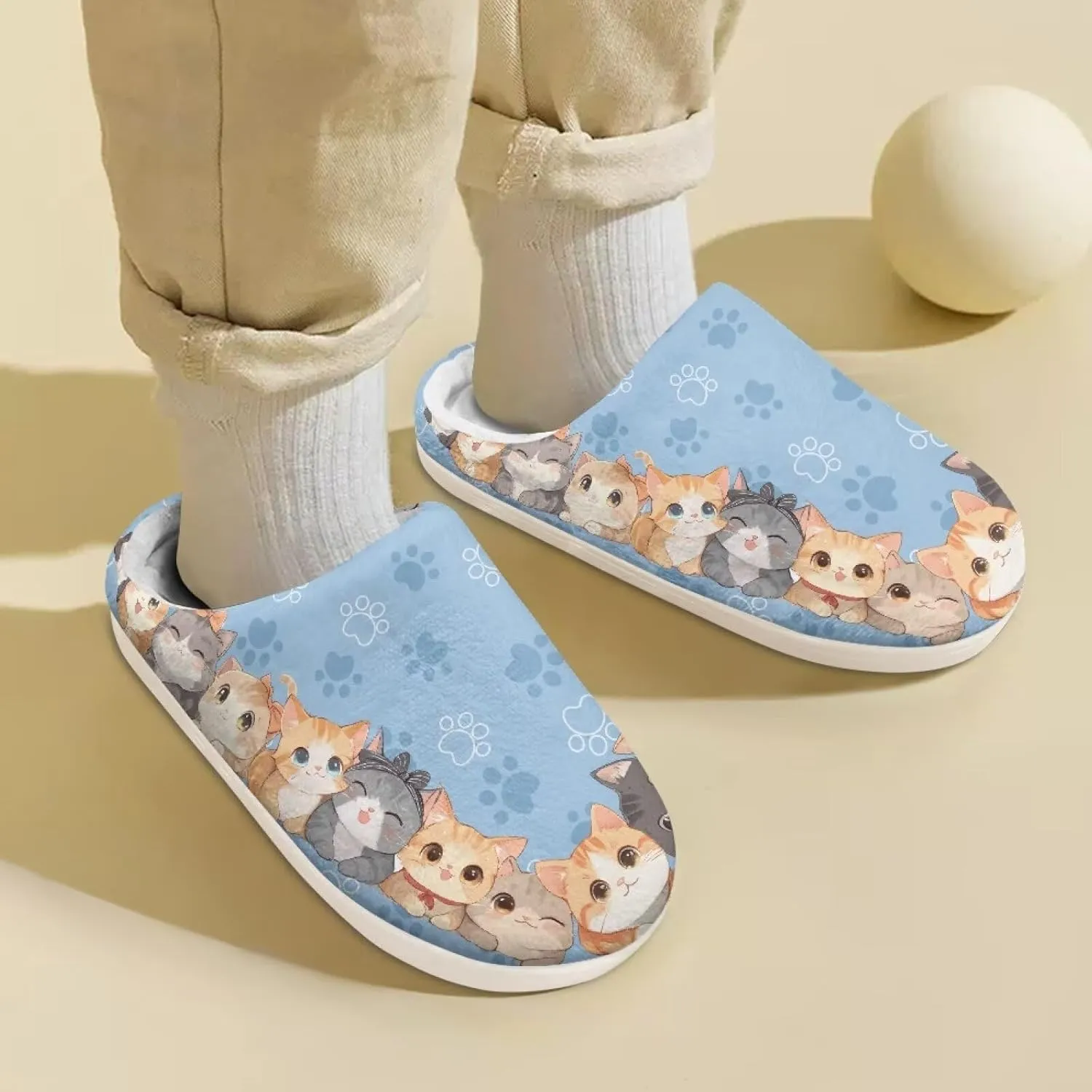 Kids Fluffy Slippers Girls Boys House Slippers Bedroom Non Slip Home Slippers Size 9-15