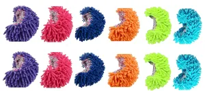 King's deal 12pcs (6 Pairs) Dust Floor Cleaning Slippers Shoes Mop House Clean Shoe Cover Multifunction 6 Color