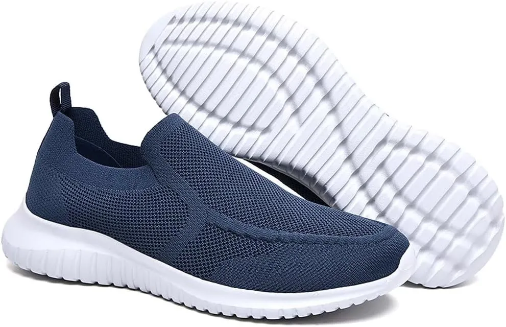 konhill Men's Breathable Tennis Shoes - Slip on Walking Casual Athletic Sneakers Shoes