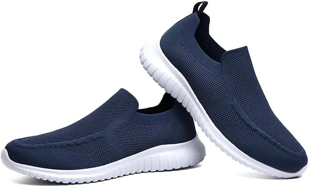 konhill Men's Breathable Tennis Shoes - Slip on Walking Casual Athletic Sneakers Shoes