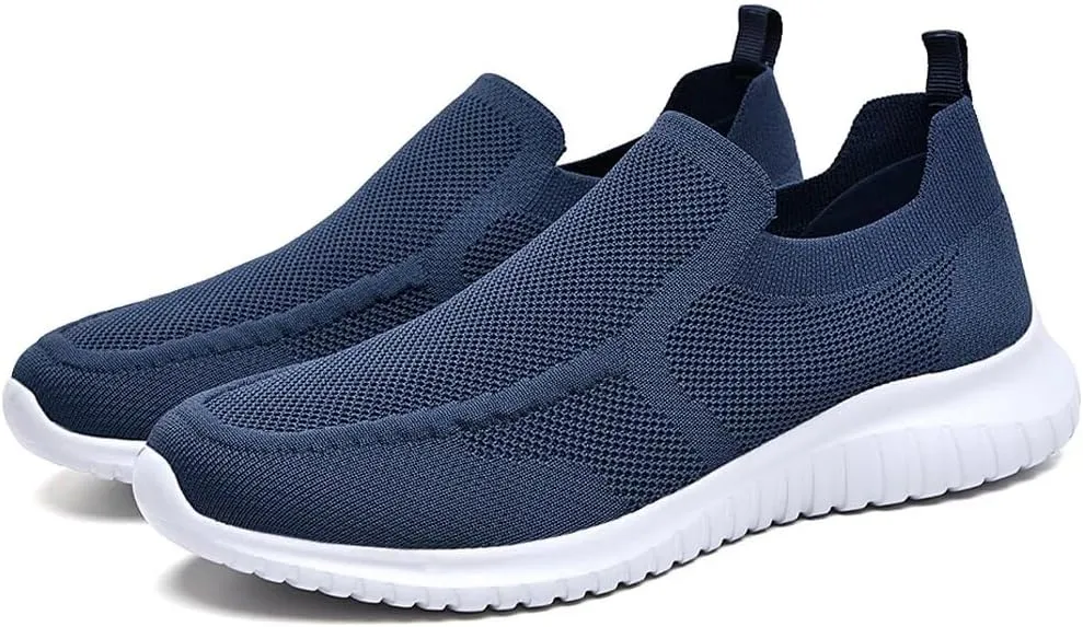 konhill Men's Breathable Tennis Shoes - Slip on Walking Casual Athletic Sneakers Shoes