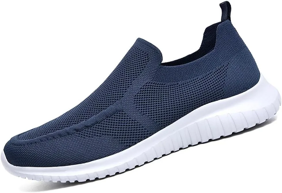 konhill Men's Breathable Tennis Shoes - Slip on Walking Casual Athletic Sneakers Shoes