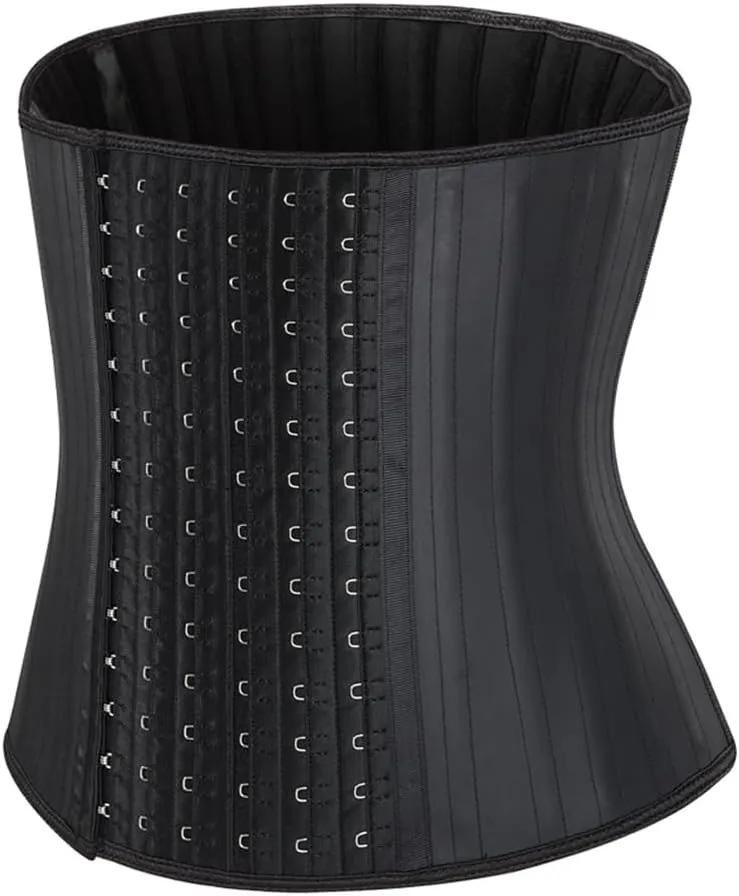 Latex Waist Trainer for Women 25 Steel Boned Underbust Corset Cincher Body Shaper Plus Size