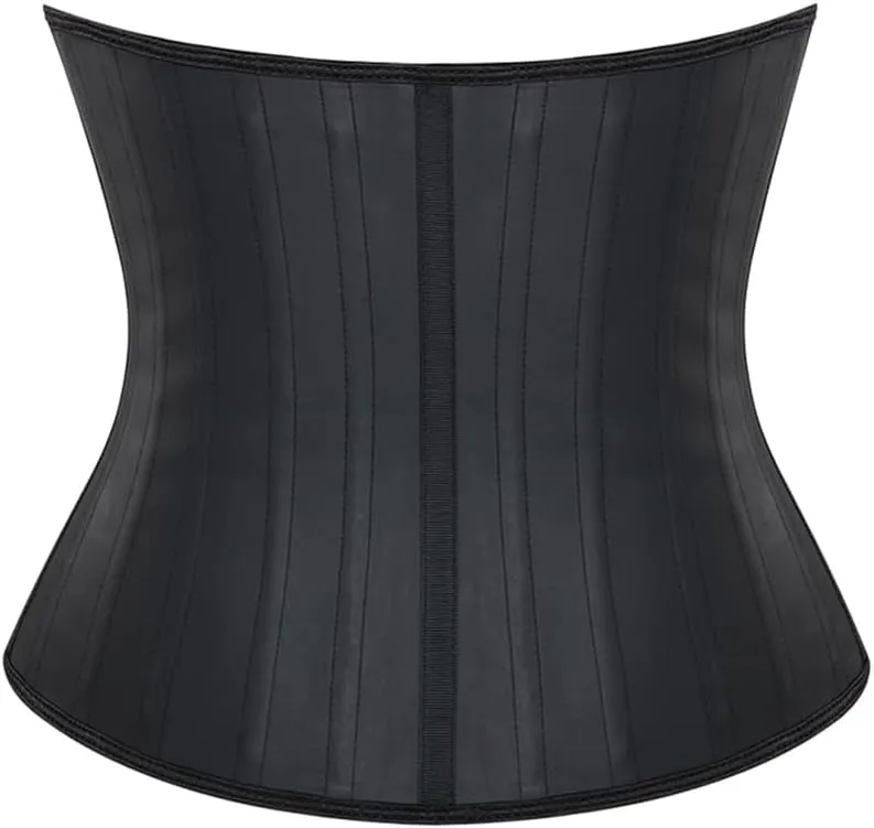 Latex Waist Trainer for Women 25 Steel Boned Underbust Corset Cincher Body Shaper Plus Size