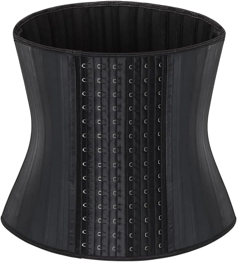 Latex Waist Trainer for Women 25 Steel Boned Underbust Corset Cincher Body Shaper Plus Size