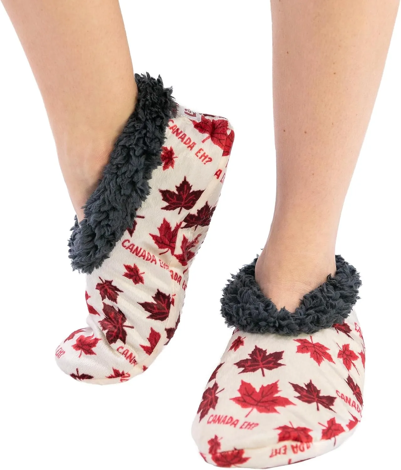 Lazy One Fuzzy Feet Slipper Socks for Women, Cute Fleece-Lined House Slippers, Non-Skid Slipper Socks