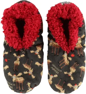 Lazy One Fuzzy Feet Slipper Socks for Women, Cute Fleece-Lined House Slippers, Non-Skid Slipper Socks