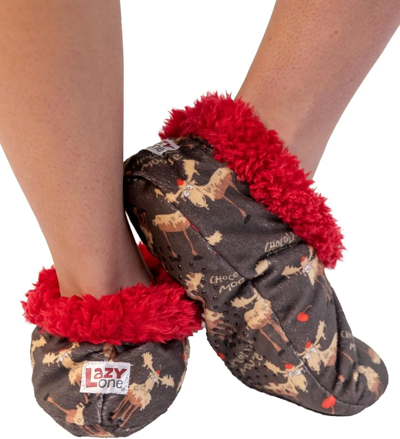 Lazy One Fuzzy Feet Slipper Socks for Women, Cute Fleece-Lined House Slippers, Non-Skid Slipper Socks