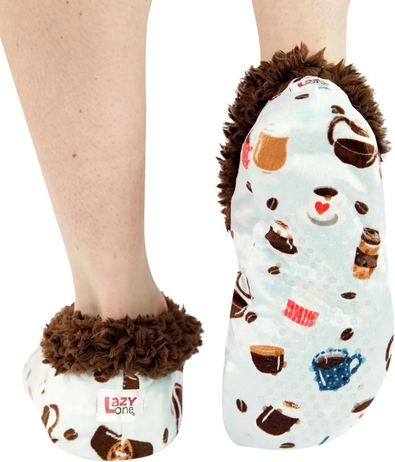 Lazy One Fuzzy Feet Slippers for Women, Cute Fleece-Lined House Slippers, Cute Slipper Socks