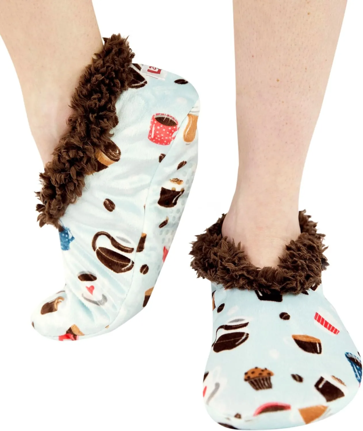 Lazy One Fuzzy Feet Slippers for Women, Cute Fleece-Lined House Slippers, Cute Slipper Socks