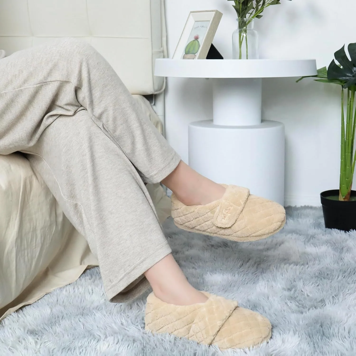 LazyStep Women's Nana Adjustable Slipper with Wide Widths