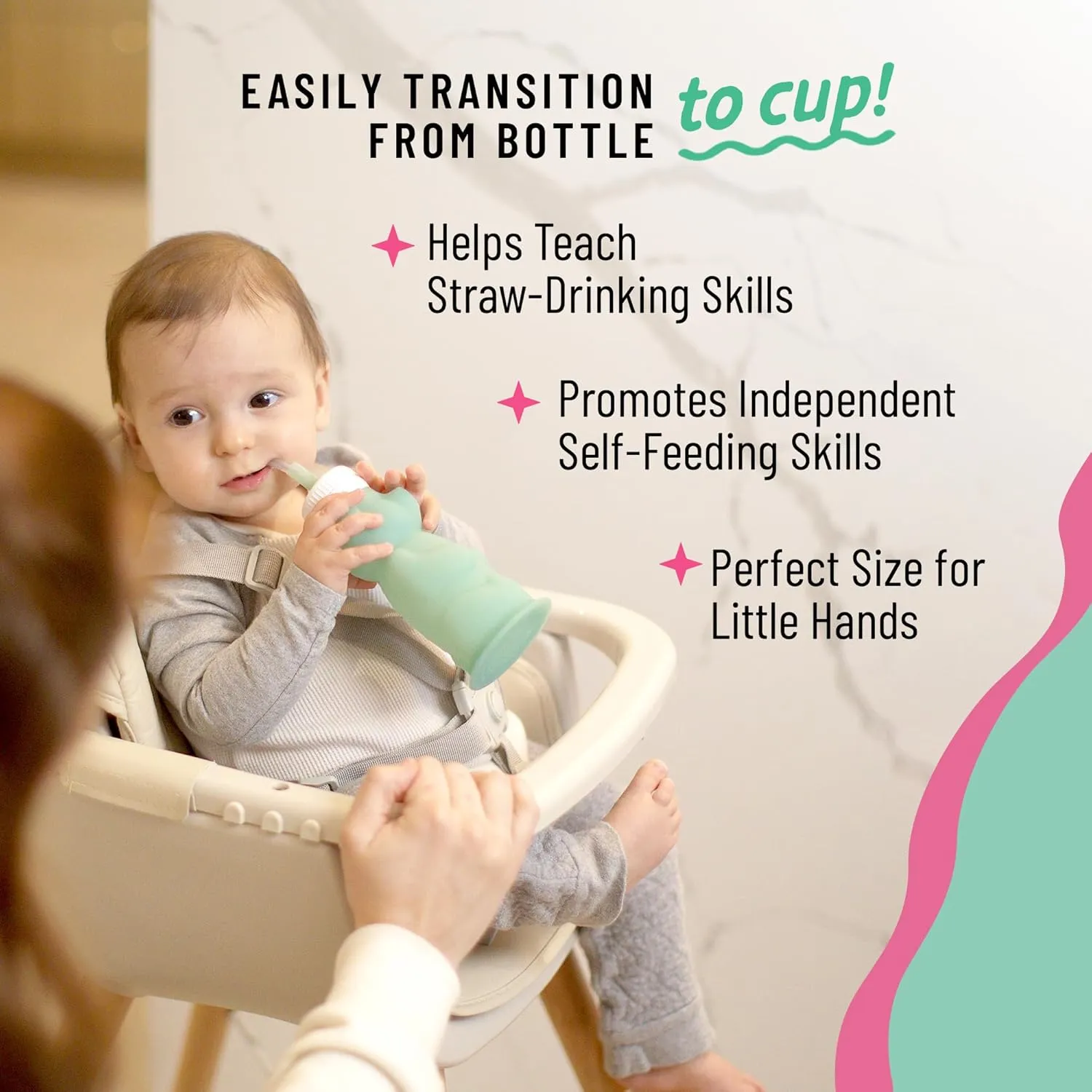Legendairy Milk Honeybear Silicone Sippy Cup - Green, 8 oz, Dishwasher Safe, Trainer Straw Cup for Babies & Toddlers 4  Months