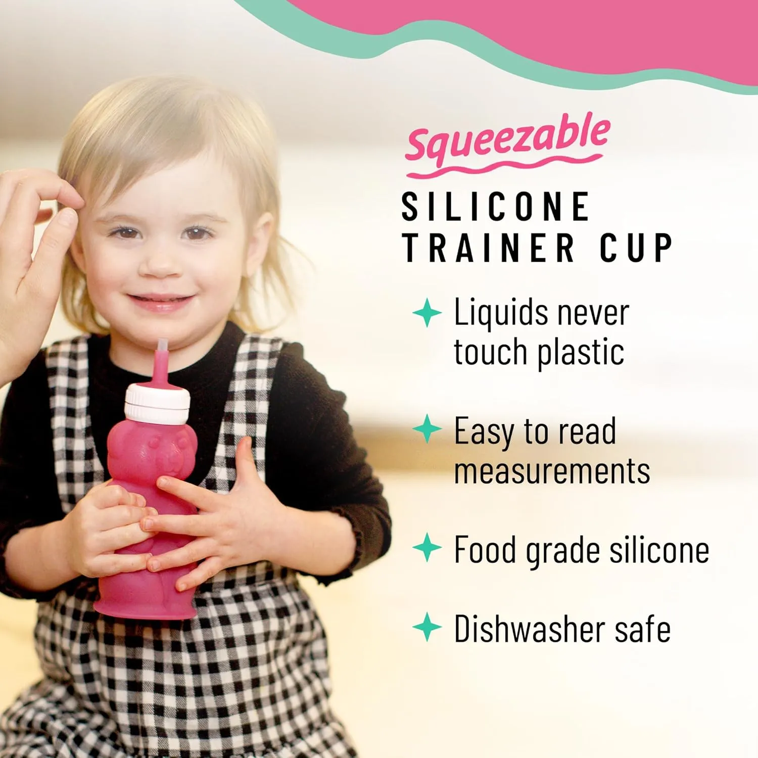 Legendairy Milk Honeybear Silicone Sippy Cup - Green, 8 oz, Dishwasher Safe, Trainer Straw Cup for Babies & Toddlers 4  Months