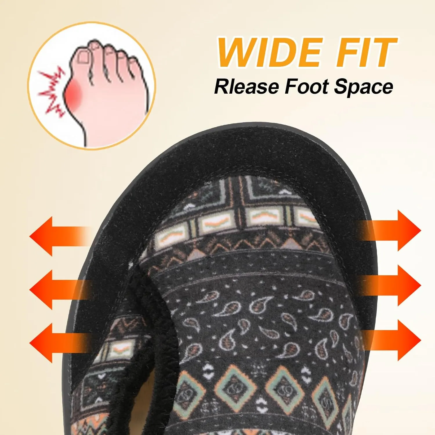 LeIsfIt Womens Slippers Wide Diabetic Shoes Adjustable Arthritis Edema House Shoes Indoor Outdoor Slippers