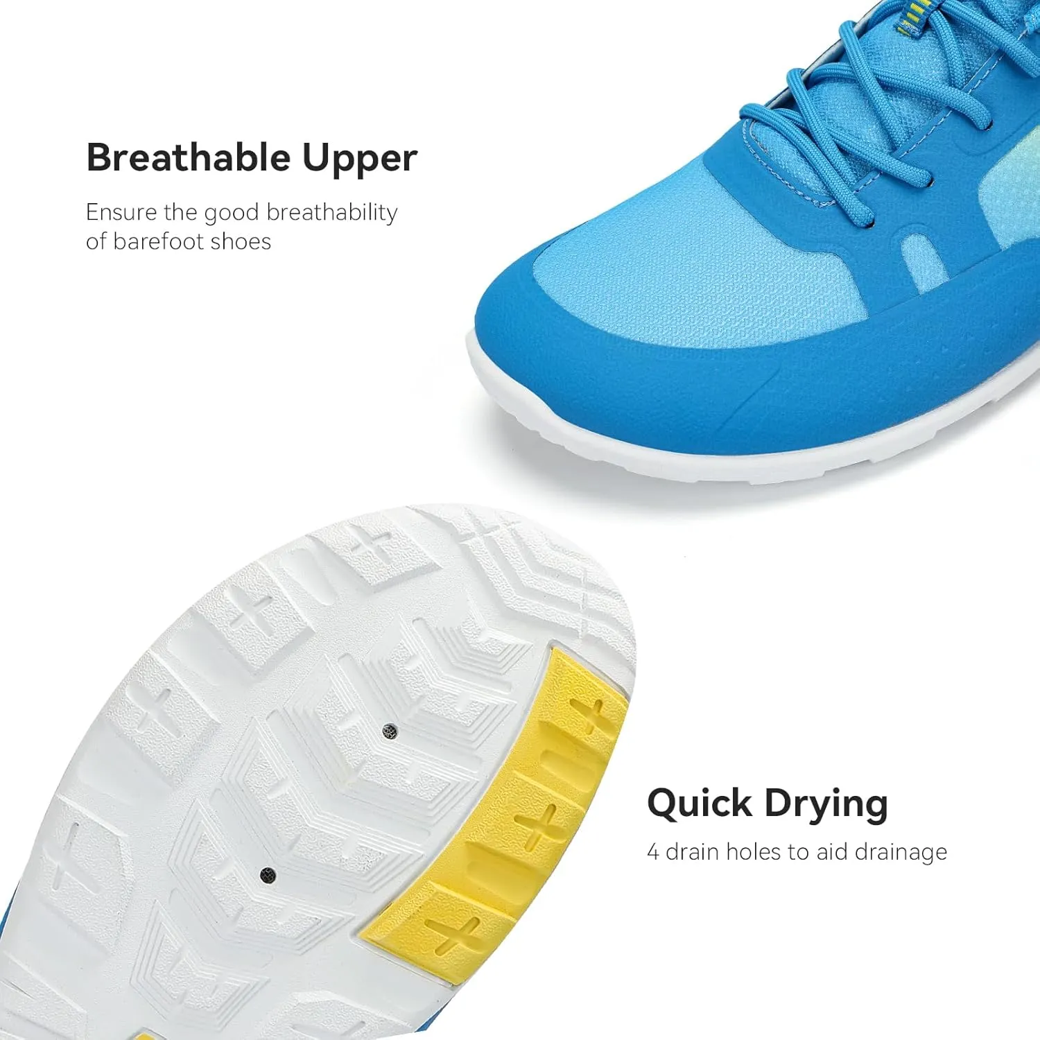 Men's Hike Barefoot Shoes | Wide Toe Box Minimalist Shoes for Gym Workout | Grounded Footwear Cross-Trainer Athletic Sneakers