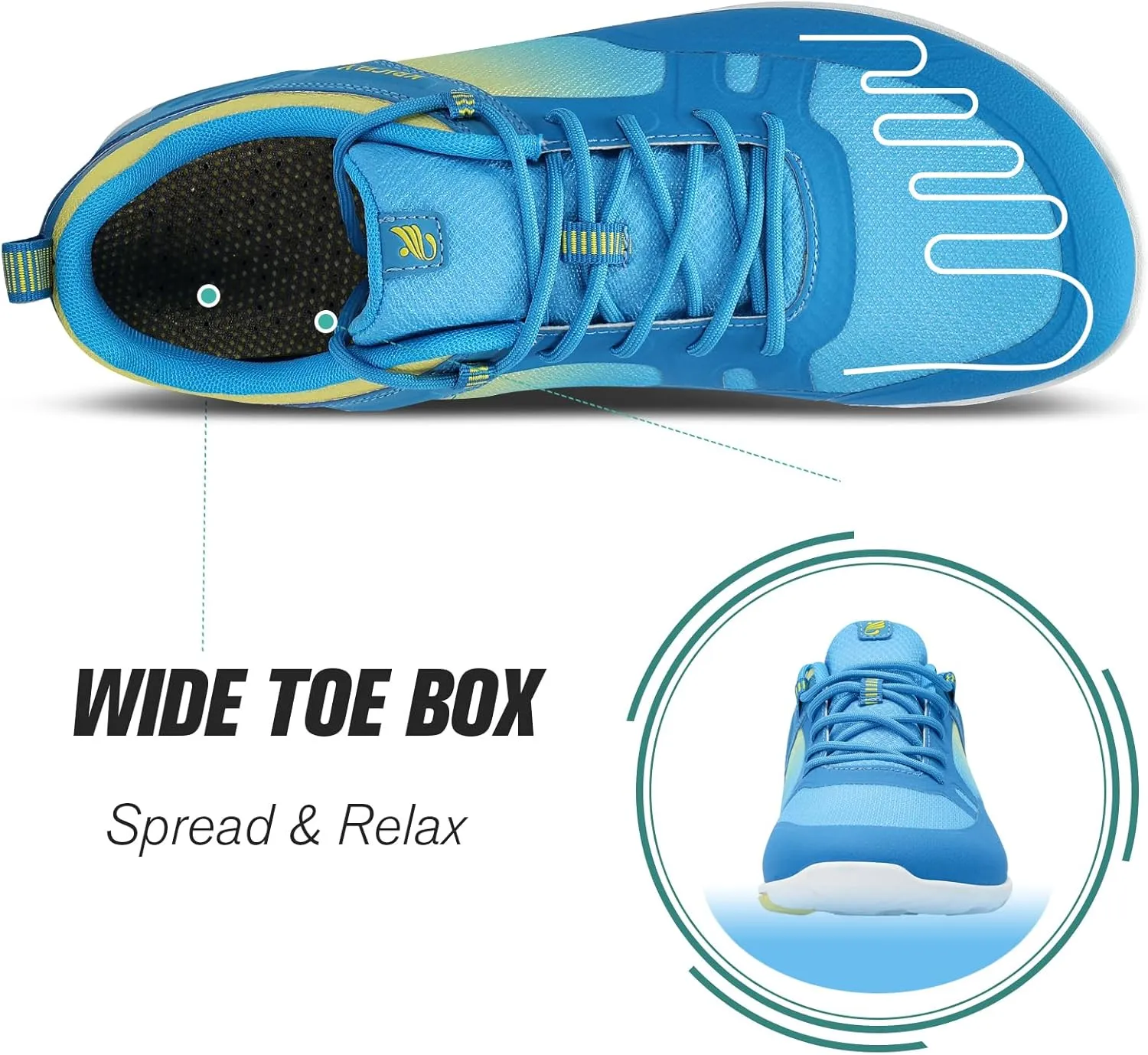 Men's Hike Barefoot Shoes | Wide Toe Box Minimalist Shoes for Gym Workout | Grounded Footwear Cross-Trainer Athletic Sneakers