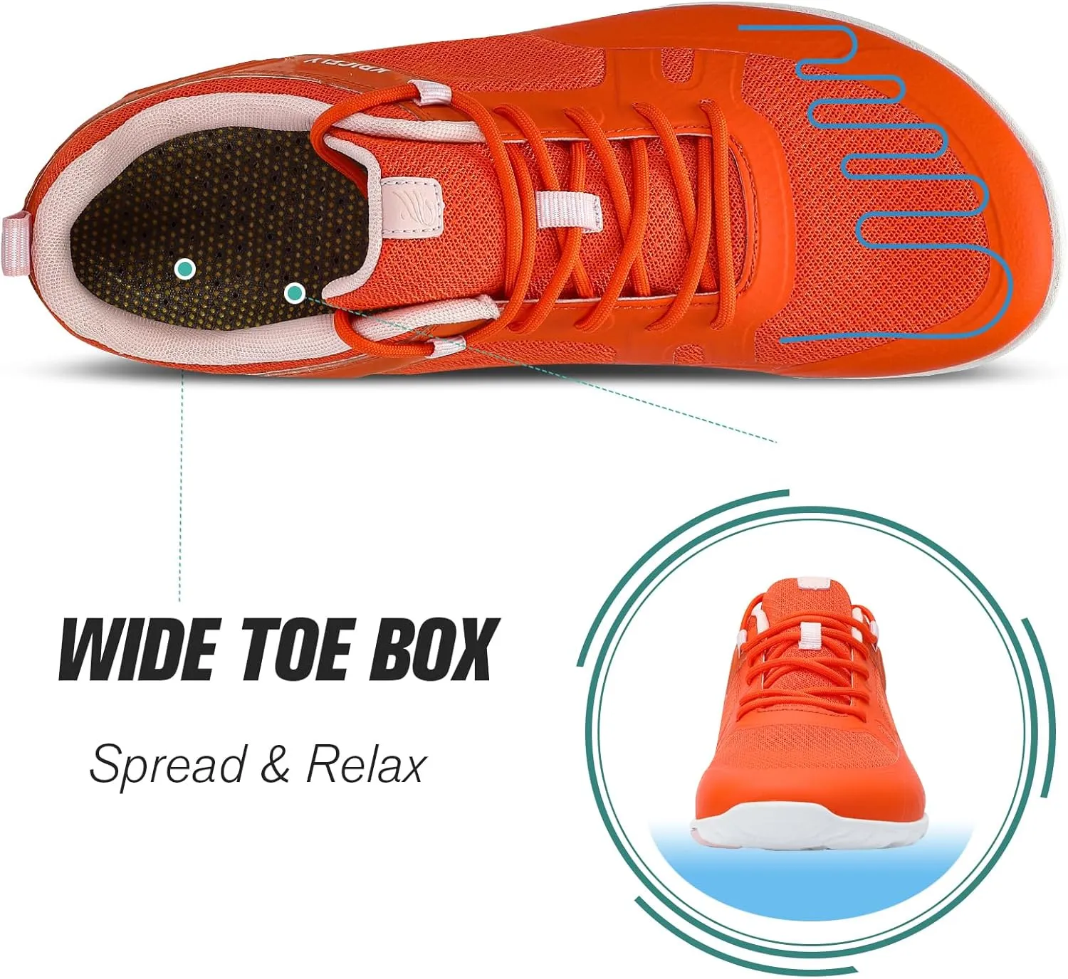 Men's Hike Barefoot Shoes | Wide Toe Box Minimalist Shoes for Gym Workout | Grounded Footwear Cross-Trainer Athletic Sneakers