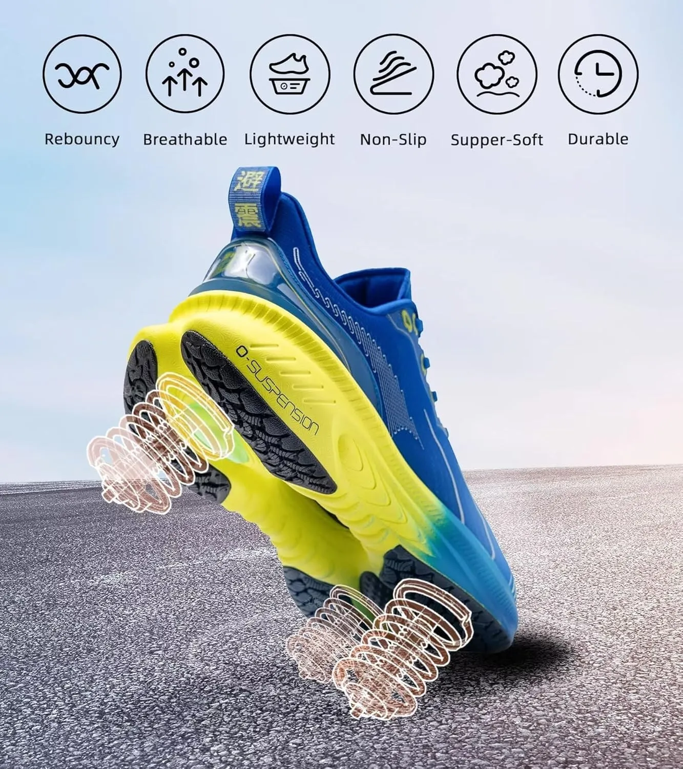 Men's Max Cushioned Walking Shoes with Air Cushion - Plantar Fasciitis Pain Relief
