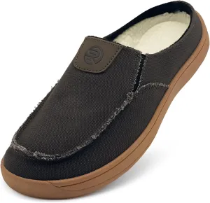 Men's Slip-on Shoes Wide Loafers Casual Winter Fuzzy Comfy Warm Slippers Walking Driving Shoes