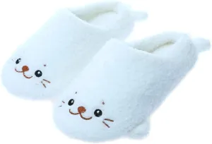 Millffy Cute Soft Comfy Plush Seal Slippers sea Lion Animal Shark Whale Slipper Indoor Crocodile Home Bedroom Shoes for Adult