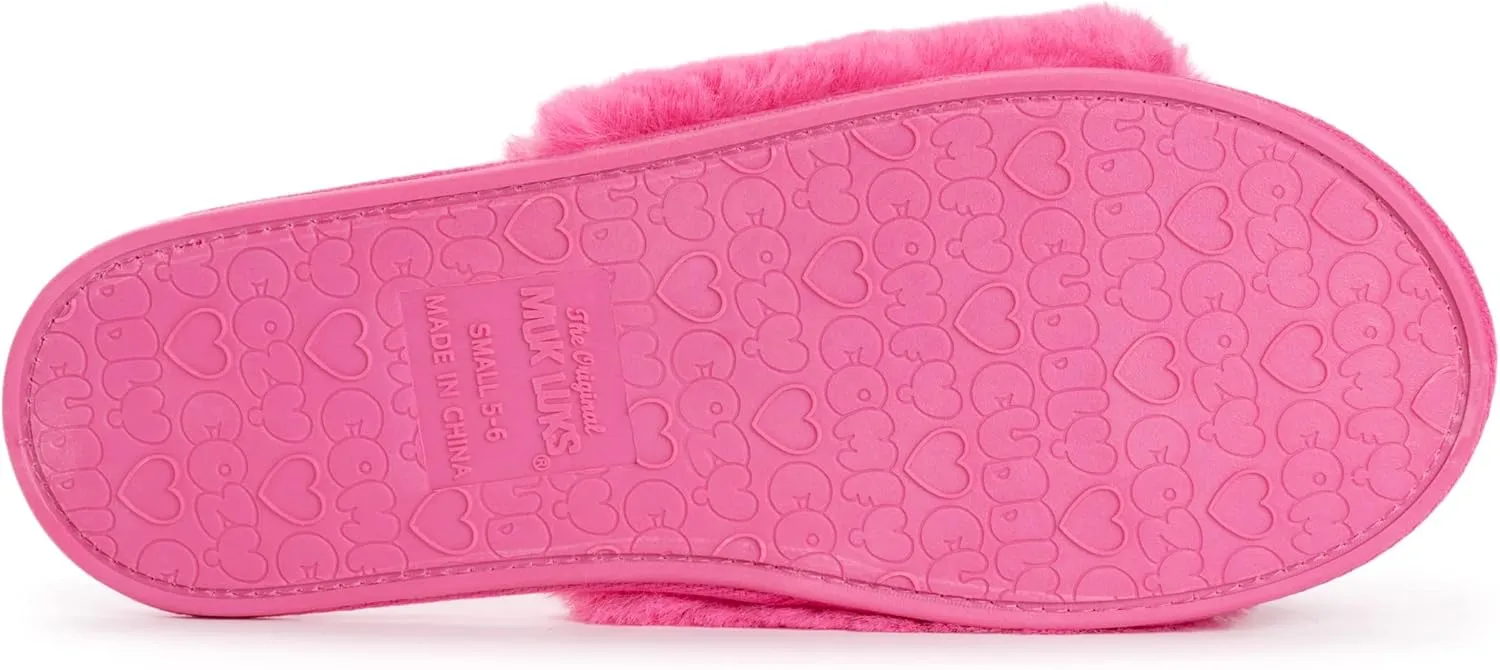 MUK LUKS Women's Sariah Slide Slipper-Snow White