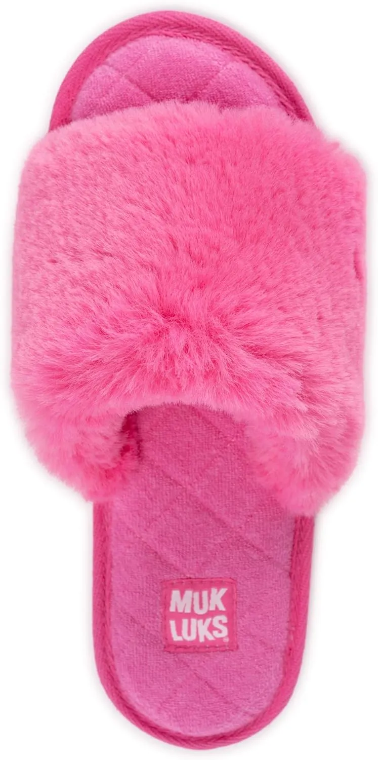 MUK LUKS Women's Sariah Slide Slipper-Snow White