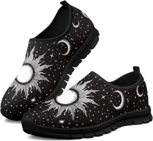 Music Walking Shoes for Women,Low Top Casual Sneaker Light Weight Road Running Shoes Breathable Teenis Workout Sneakers