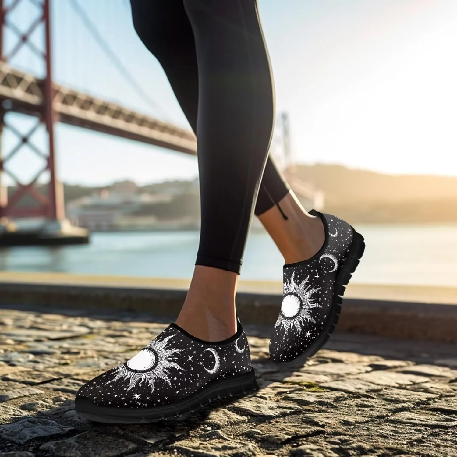Music Walking Shoes for Women,Low Top Casual Sneaker Light Weight Road Running Shoes Breathable Teenis Workout Sneakers