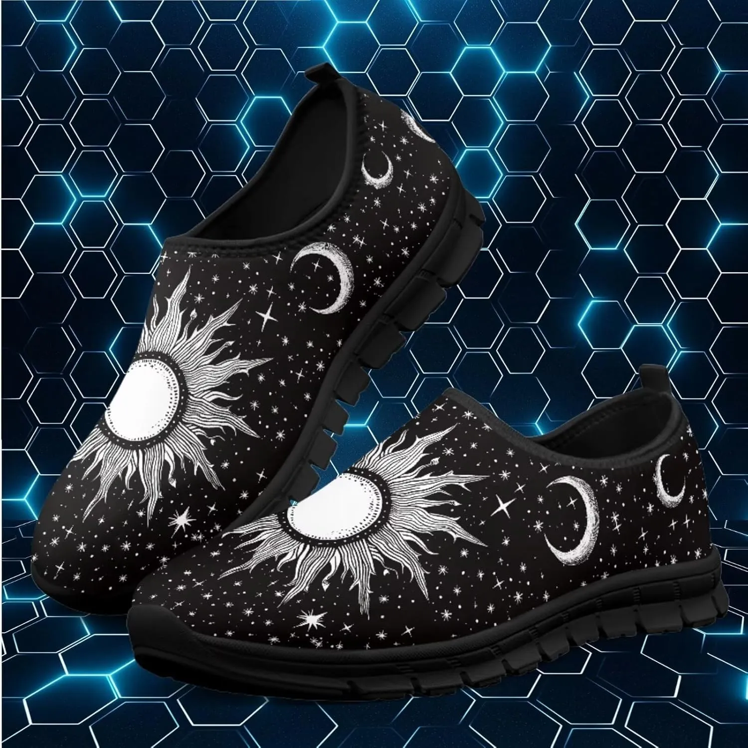 Music Walking Shoes for Women,Low Top Casual Sneaker Light Weight Road Running Shoes Breathable Teenis Workout Sneakers