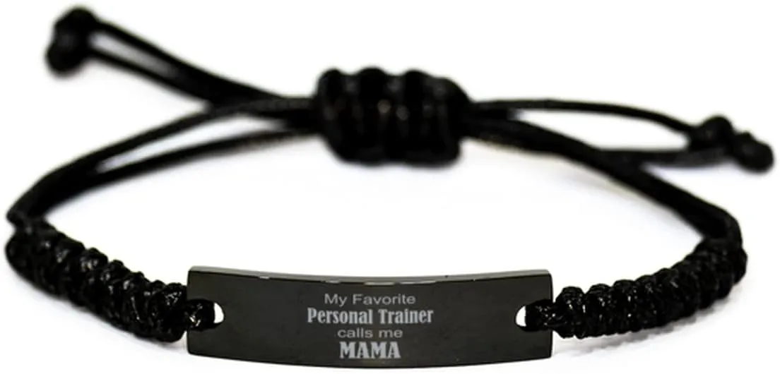 My Favorite Personal Trainer Calls Me Mama Bracelet, Funny Gifts, Unique Mama Gifts, Mother's Day, Valentines Day Birthday Gifts, from Daughter Son