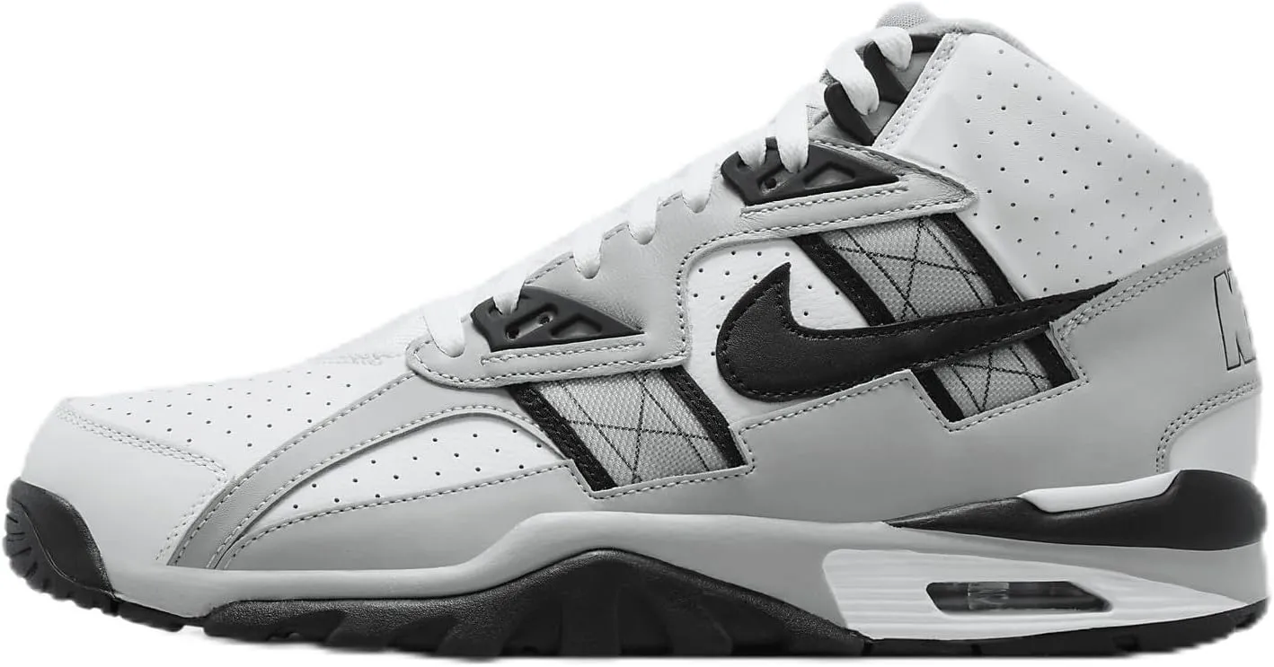 Nike Air Trainer SC High Men's Shoes (HJ9106-100, White/Light Smoke Grey/Black) Size 7.5