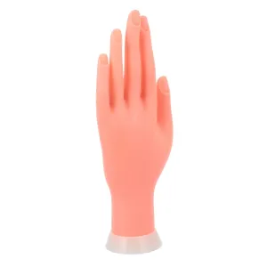 NOLITOY Nail Art Tool Fake Hand Model Practice Manicure Hand for Realistic for Easy Nail Art Training
