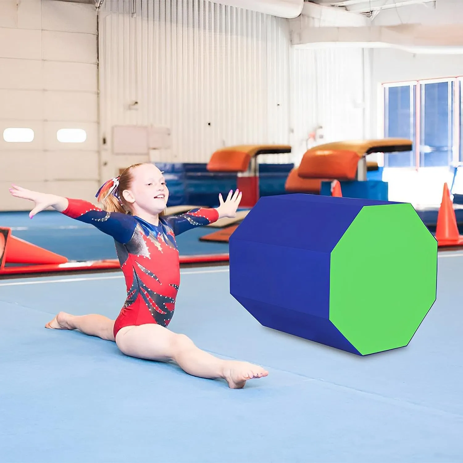Octagon Gymnastics Mat Tumbling Mat 24.4"x 25.6" Skill Shape Backflip Trainer Gymnastics Equipment Octagon Mats Somersault Mats for Home Fitness Gym