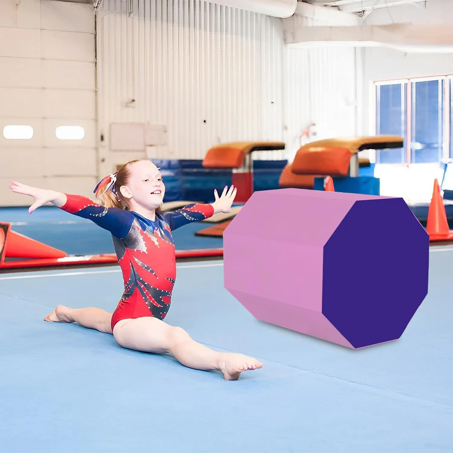 Octagon Gymnastics Mat Tumbling Mat 24.4"x 25.6" Skill Shape Backflip Trainer Gymnastics Equipment Octagon Mats Somersault Mats for Home Fitness Gym