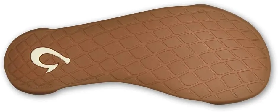 OLUKAI Kipuka Hulu Men's Leather Slippers, Premium Nubuck Leather Slip On Shoes, Shearling Lining & Gel Insert, Drop-In Heel Design