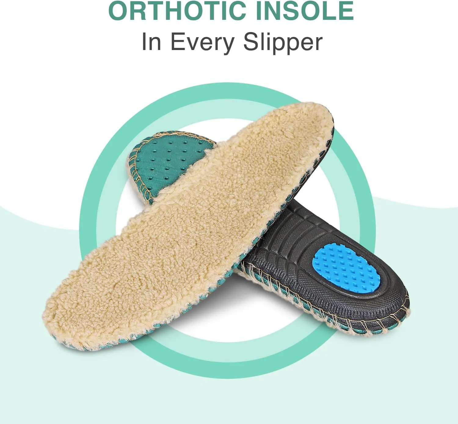 Orthofeet Women's Orthopedic Faux Fur Lined Charlotte Slippers