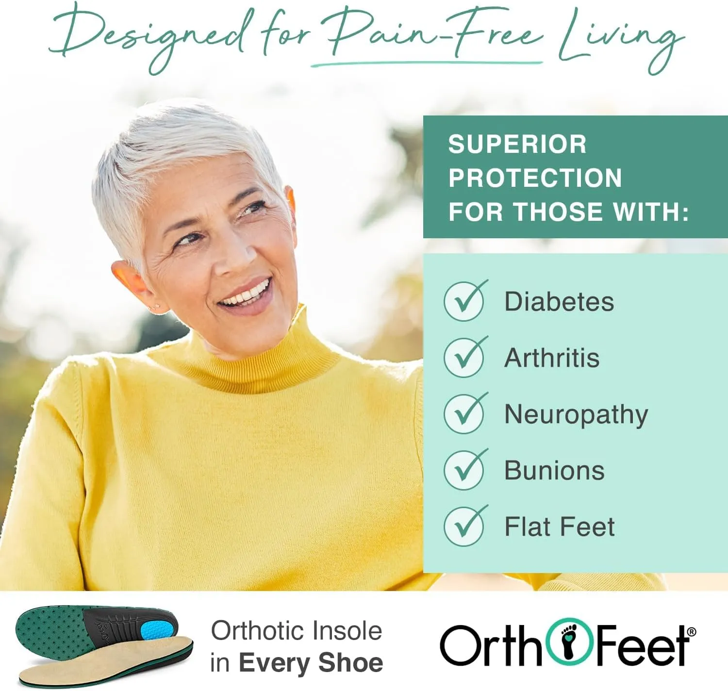 Orthofeet Women's Orthopedic Leather Lorin Hands-Free Slipper